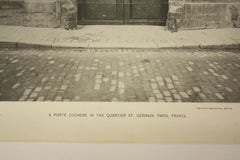 Porte Cochere in the Quartier St. Germain , Paris, France, EUR, 1890, n/a