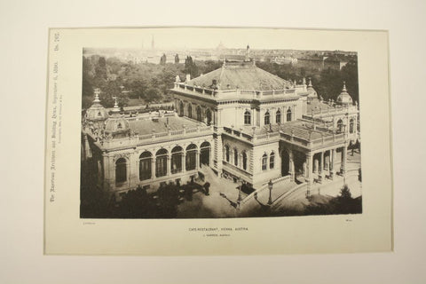 Cafe-Restaurant , Vienna, Austria, EUR, 1890, J. Garben