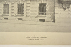 House , Mainz (Mayence), Germany, EUR, 1890, Von Hoven