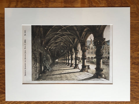 Court of Justice of Liege, Paris, France, 1893, Hand Colored Original *