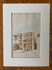 Family Hotel, Minneapolis, MN, 1889, Harry Jones, Hand Colored Original -