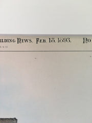 House of George Allen, St Louis, MO, 1893, Eames & Young, Original Hand Colored *