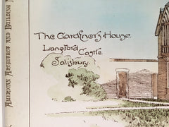 Gardeners Cottage, Longford Castle, Salisbury, 1893, Original Hand Colored *