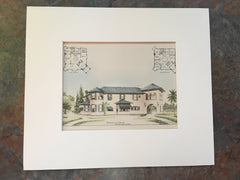 Residence of S Taylor, near Winter, CA, 1893, Original Hand Colored *