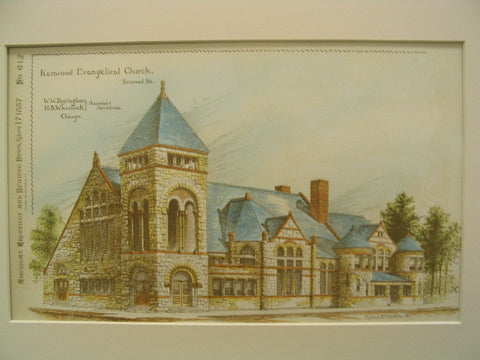 Kenwood Evangelical Church, Kenwood, IL, 1887, W. W. Boyington and H. B. Wheelock