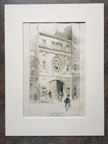 Hook & Ladder House No. 1, Warren Square, Boston, 1894, Original Hand Colored *