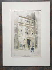 Hook & Ladder House No. 1, Warren Square, Boston, 1894, Original Hand Colored *