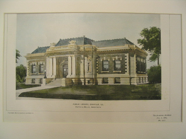 Public Library, Danville, IL, 1904, Patton and Miller