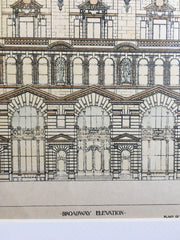 American Surety Co., New York, 1894, Hand Colored Original Plan -