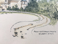 House by Rossiter & Wright, NY, 1894, Hand Colored Original Plan -