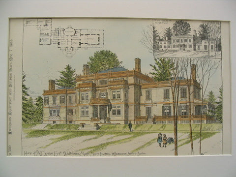 House of A. T. Lyman, Waltham, MA, 1883, Hartwell and Richardson