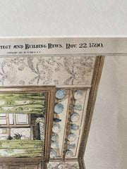 Emmerton House, Salem, MA, 1890, Arthur Little, Original Plan Hand Colored -