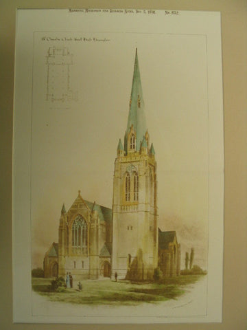St. Oswald's Church at Small Heath, Birmingham, England, UK, 1891, W. H. Bidlake