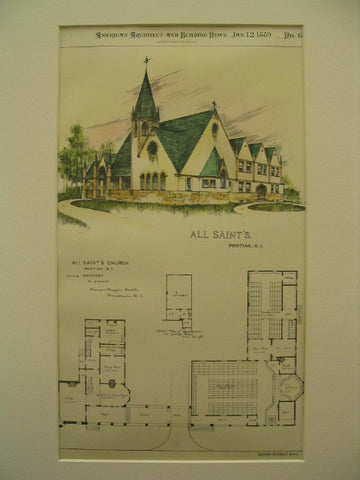 All Saint's Church, Pontiac, RI, 1889, Howard Hoppin