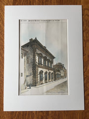 Pandolfini Palace, Florence, Italy, 1895, Hand Colored Original -