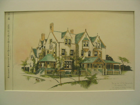 House for J. G. Darlington, Haverford, PA, 1886, Robert G. Kennedy