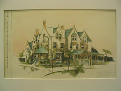 House for J. G. Darlington, Haverford, PA, 1886, Robert G. Kennedy
