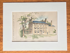 Old Royall Mansion, Medford, MA, 1896, Original Hand Colored -