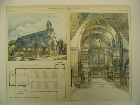 Grace Church, West Farms, NY, 1886, W. A. Potter
