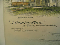 Crawford Country House, Merion, PA, 1886, Benjamin Linfoot