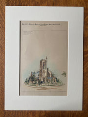 Calvary PE Church, Germantown, Pennsylvaina, 1892, Original Hand Colored -