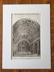 Guardian Angels Church, Mile End, London, Britain, 1898, Hand Colored Original -