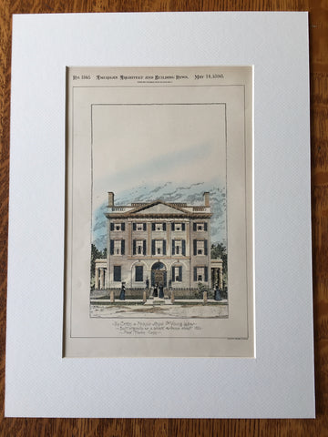 Orton & Nichols School Young Ladies, New Haven, CT, 1898, Hand Colored Original -