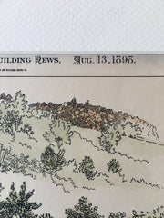 Boston Parks; Charleston, Franklin, Copp's Hill, MA, 1898, Original Hand Colored -