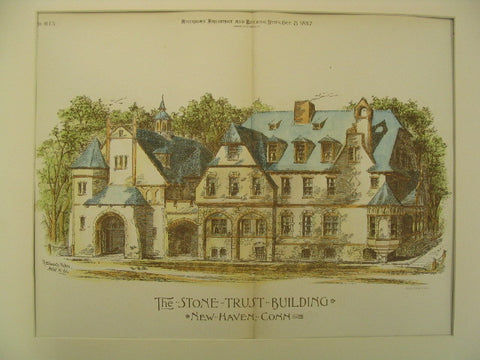 Stone Trust Building, New Haven, CT, 1887, H. Edwards Ficken