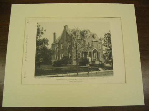Residence of Frederick I. Carpenter, Chicago, IL, 1890, Pond & Pond