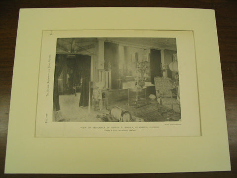 View in Residence of Edwin F. Brown, Evanston, IL, 1890, Handy & Cady