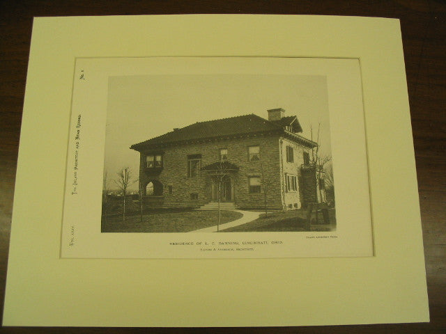 Residence of L. G. Banning, Cincinnati, OH, 1890, Elzner & Anderson