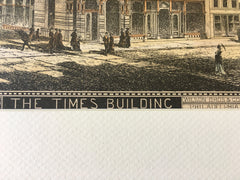 The Times Building, Philadelphia, PA, 1877, Wilson Bros., Original Hand Colored -