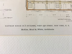 Eastman Kodak, West 23rd St, NY, 1907, McKim Mead White, Original Hand Colored -