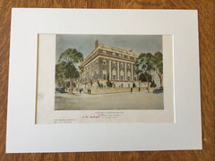 University Club, Milwaukee, WI, 1926, John Russell Pope, Original Hand Colored -