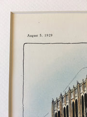 Medical Arts Building, Knoxville, TN, 1929, Original Hand Colored -