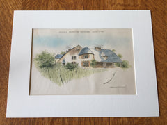Residence, W E Pasco, Detroit, MI, 1890, Hand Colored Original -