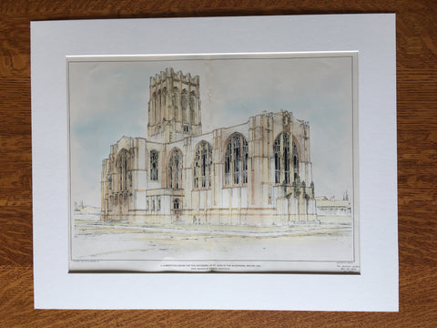 Cathedral of St John in the Wilderness, Denver, CO, 1904, Hand Colored Original -