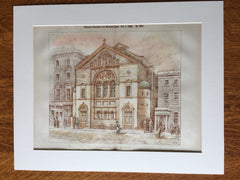 Guardian Angels Church, Mile End, London, England, 1898, Hand Colored Original -