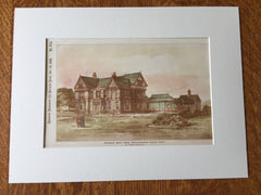Thomas Walker, Barnt Green, Worcestershire, England, 1891, Hand Colored Original -
