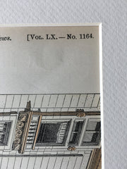 Law School, Paris, France, 1898, M Lhereux, Original Hand Colored -