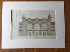 Palais des Beaux-Arts, Paris Exposition, France, 1898, Original Hand Colored -