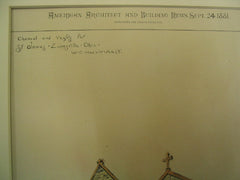 Chancel and Vestry for St. James, Zanesville, OH, 1881, W. C. Hazlett