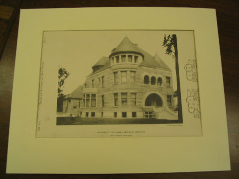 Residence of James Bolton, Chicago, IL, 1890, Treat & Foltz