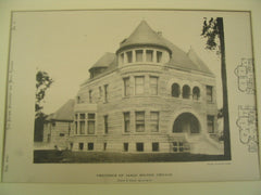Residence of James Bolton, Chicago, IL, 1890, Treat & Foltz