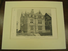Residence for Hugh McKittrick, St. Louis, MO, 1890, Shepley, Rutan & Coolidge