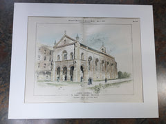 Chapel, St John's Seminary, Brighton, MA, 1899, Original Hand Colored -