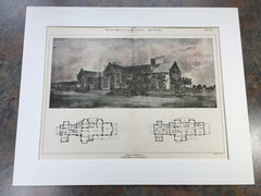 House at Far Hills, NJ, 1900, Renwick, Aspinwall & Owen, Original Hand Colored -