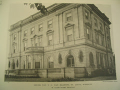 House for T. C. Van Blascom, St. Louis, MO, 1890, W. Albert Swasey