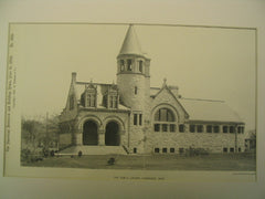 Public Library, Cambridge, MA, 1892, Van Brunt and Howe